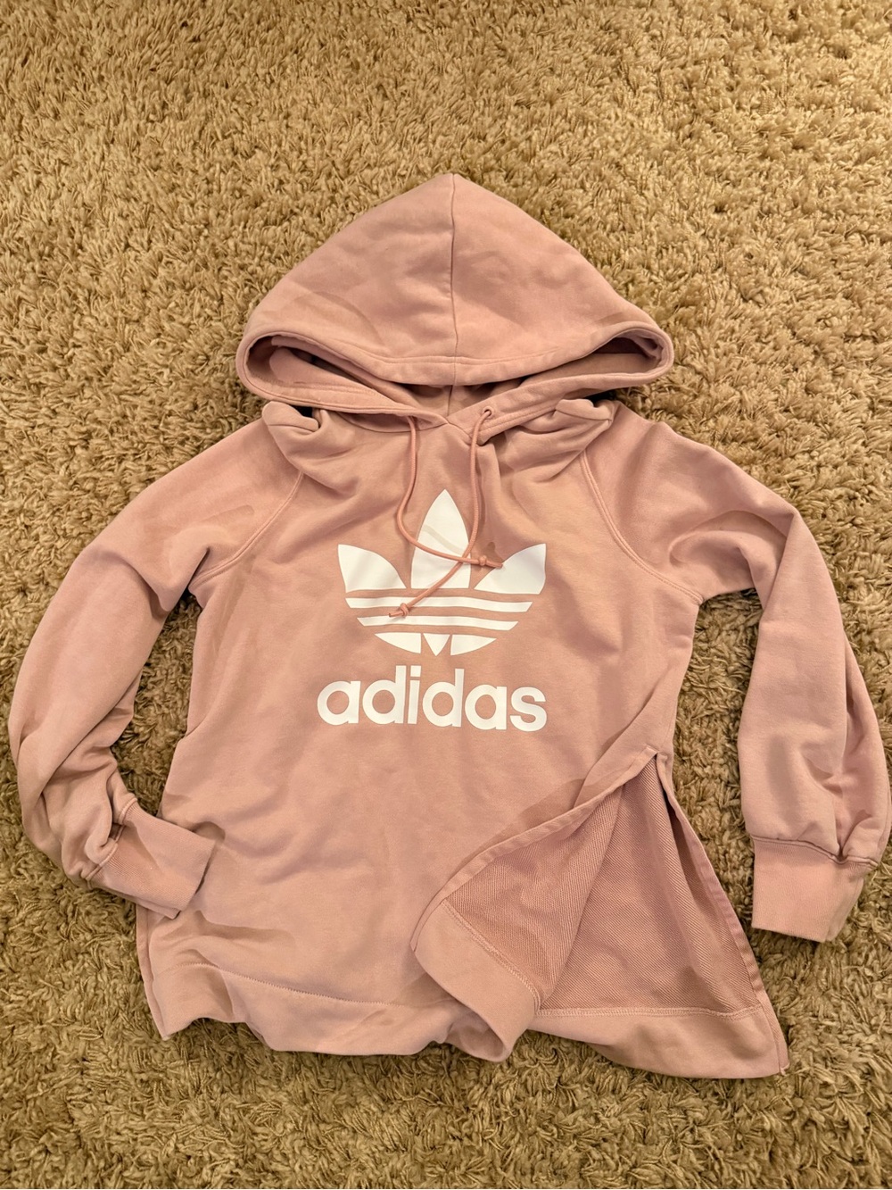 Adidas Women's Pink Hoodie Sweater